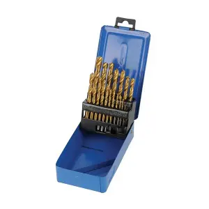 Silverline (DS49) Titanium-Coated HSS Drill Bit Set 19pce