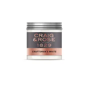 Craig & Rose 1829 Craftsman's White Chalky Emulsion paint, 50ml