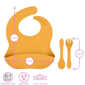 Tiny Dining - Baby Silicone Suction Weaning Set - Ochre - 5pc