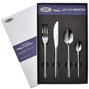 Stellar James Martin 24 Piece Stainless Steel Cutlery Set , Service for 6