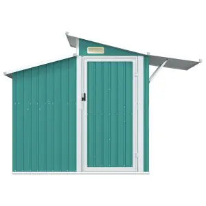 Berkfield Garden Shed Green 270x130x208.5 cm Galvanised Steel