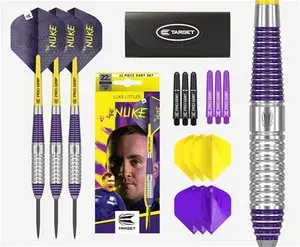 Target Darts Silver Luke Littler Brass Steel Tip Darts 22G