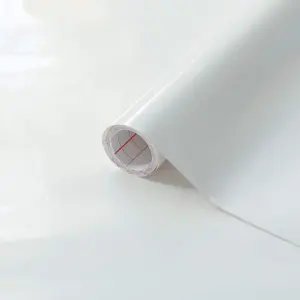 15m x 45cm Plain White Gloss Self-Adhesive Vinyl Decor DIY Arts Craft Furniture