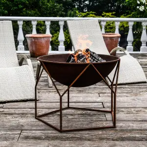 Outdoor Buckingham Firebowl Rust Iron H51cm W70Cm