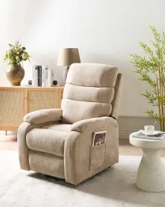 Electric Recliner Chair RISE Fabric Beige