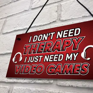 Funny Gaming Sign Neon Effect Hanging Bedroom Sign Gamer Gift Keepsake