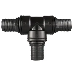 50mm tee connector for use with 2" corrugated flexible garden pond/fishpond hose