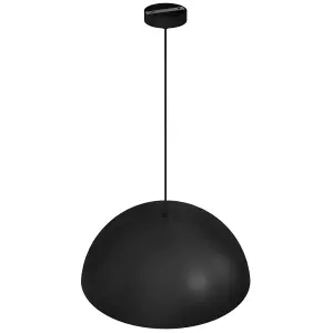 Milagro Beta Hand Made Designer Pendant Lamp 45cm 1xE27 In Matt Black With Gold Interior