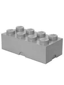 Lego Storage Brick Box 8 Stone Grey