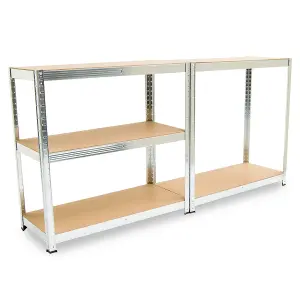 Shelving Storage Unit 5 Tier Wolf Boltless 5-Tier (H)1500mm (W)700mm (D)300mm - 2 Pack