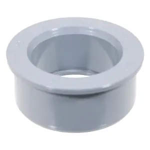 SPARES2GO 40mm Boss Adaptor Solvent Weld Soil Stack Waste Pipe Reducer Push Fit Seal Ring (Grey)