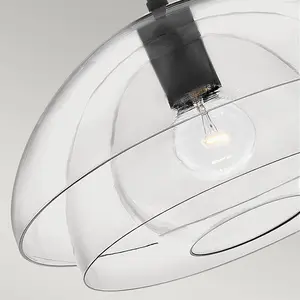 Luminosa Hinkley Lotus Dome Pendant Ceiling Light Black