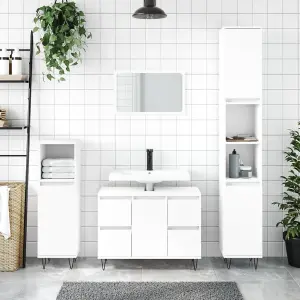 Berkfield Bathroom Cabinet White 80x33x60 cm Engineered Wood