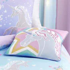 Ombre Unicorn Glow in the Dark Duvet Cover Set