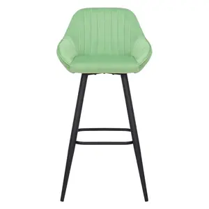 Hennen 76cm Bar Stool Black / Green