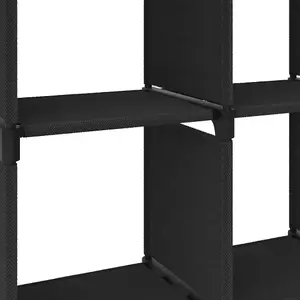 Berkfield 4-Cube Display Shelf Black 69x30x72.5 cm Fabric