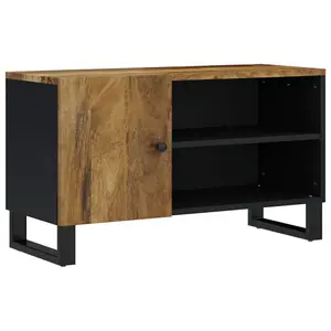 Berkfield TV Cabinet 80x33x46 cm Solid Wood Mango&Engineered Wood