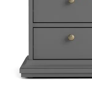 Paris Matt 2 Drawer Bedside table (H)588mm (W)436mm (D)400mm