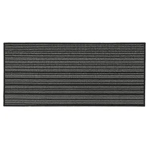 JVL Arona Machine Washable Latex Backed Runner Doormat 57x150cm, Black