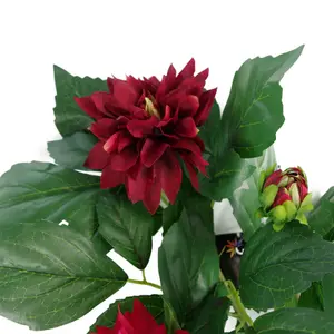 50cm Artificial Dhalia Plant Red