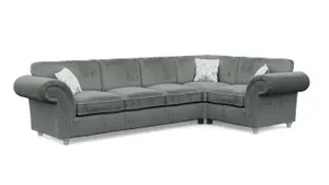 Windsor Granite Large Corner Sofa - Silver Feet