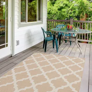 Ecology Collection Outdoor Rugs in Beige  400be