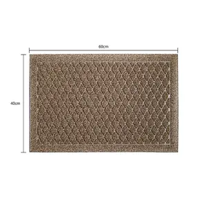 JVL Dirt Defender Scraper Doormat 40x60cm Diamond Beige