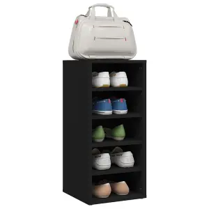 Berkfield Shoe Cabinet Black 31.5x35x70 cm Engineered Wood