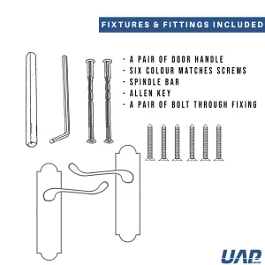 Intelligent Hardware - Internal Door Handle - Chelsea - Lever on Backplate - Lever Latch Furniture -  Chrome