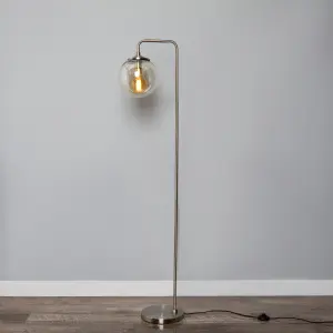 Inlight Agile Satin Nickel effect LED Floor lamp