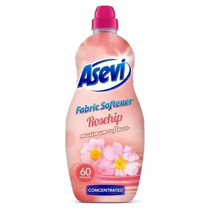 Asevi Fabric Softener Laundry Conditioner Concentrated Rosehip 60W 1380ML Pack of 3