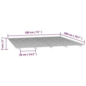 Berkfield Bed Frame White 180x200 cm 6FT Super King Solid Wood Pine