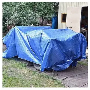 Tarpaulin Tarp Sheet Cover Blue Waterproof Ground Camping Multipurpose Furniture 6m x 12m