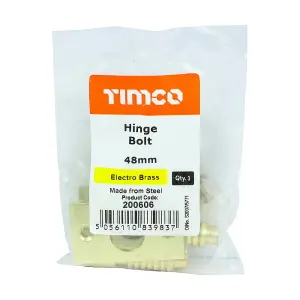 TIMCO Hinge Bolt Electro Brass - 48mm