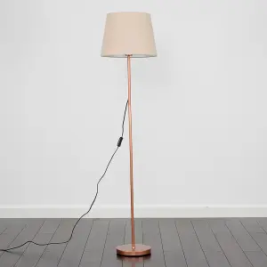 ValueLights Modern Standard Floor Lamp Base In Copper Metal Finish