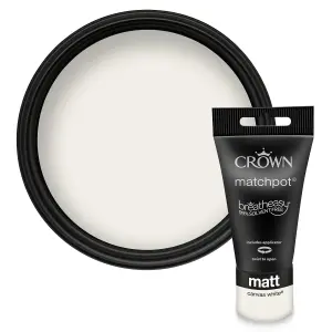 Crown Breatheasy Canvas white Matt Emulsion paint, 40ml