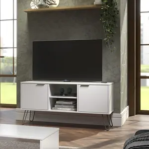 Core Products Augusta White 2 door flat screen TV unit