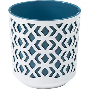 Aztec Decorative Plant Pot 14cm - Blue