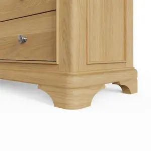 6 Drawer Solid Oak Natural Oak Chest Of Drawers Ready Assembled