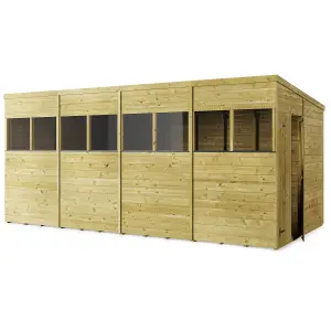 Store More Tongue and Groove Pent Shed - 16x8 Windowed