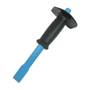 Cold Chisel 25mm x 250mm Tempered Steel Hand Tool with Guard Chasing Masonry