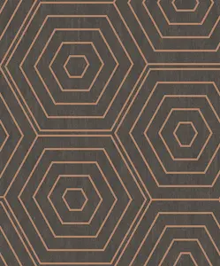 SK Filson Copper Hexagons Wallpaper