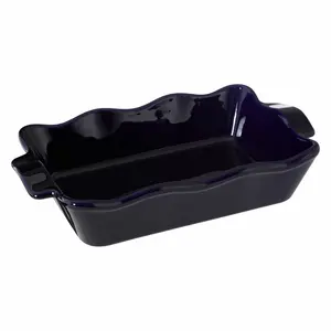 Stoneware Rectangular Blue Casserole Dish 38cm