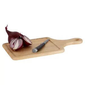 Maison by Premier Rubberwood Indented Paddle Chopping Board