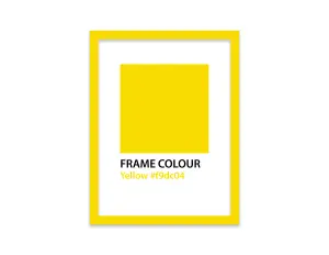 A2 Yellow Picture Frame With Mount for A3 (29.7 x 42cm - 11.7 x 16.5in) Poster, Photo, Artwork, or Print.