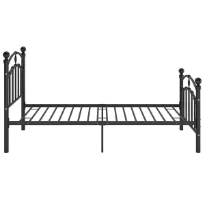 Berkfield Bed Frame Black Metal 100x200 cm