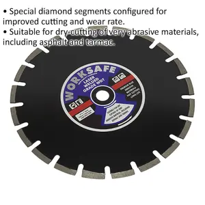 Professional Diamond Cutting Blade for Asphalt and Tarmac - 350mm Diameter with 25mm Bore