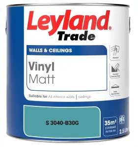 Leyland Trade Vinyl Matt Walls & Ceilings Emulsion Paint (S 3040-B30G) 2.5L