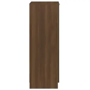 Berkfield Shoe Cabinet Brown Oak 30x35x100 cm Engineered Wood