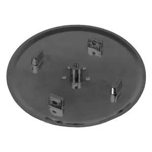 SPARES2GO 110mm Luxury Plug Cover for Shower Trap with 90mm Tray (Matt Black)